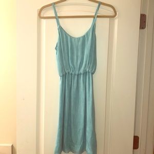 Alive + Olivia blue silk dress